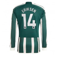 Camiseta Manchester United Christian Eriksen #14 Segunda Equipación Replica 2023-24 mangas largas